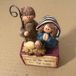 Blossom Bucket Nativity Jesus Is The Reason For The Season‎ Religious Figurine